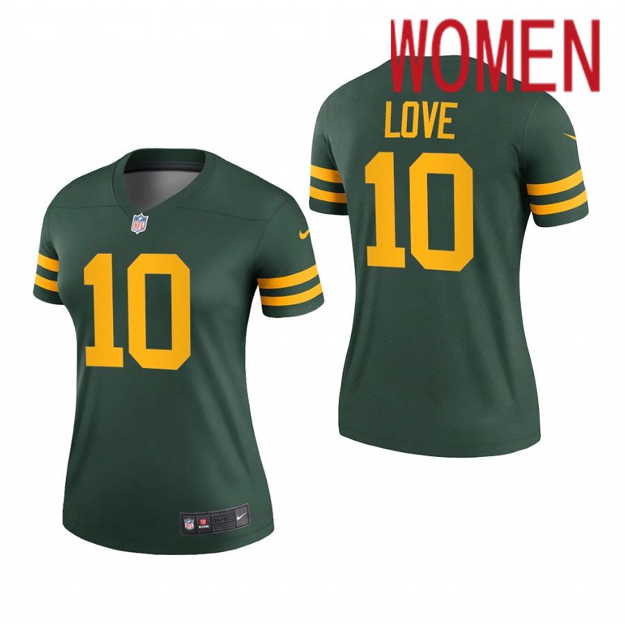 Women Green Bay Packers #10 Love Nike Green Alternate Game Player NFL Jersey->women nfl jersey->Women Jersey